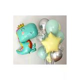 Dinozor Konsept Sevimli Dinozor Balon Set Dinosaur Balloon Birthday Party Set