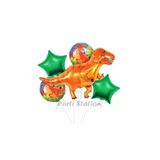 Dinozor Konsept Turuncu T-Rex Dinozor Balon Set Dinosaur Balloon Birthday Party Set