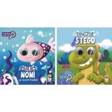 Dinozor Stego - Balık Noni Bu Kocaman Gözler Kimin Hareketli Kitaplar 2'li Set