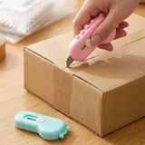 Dinozor Tasarımlı 2 Li Mini Makas Ve Falçata Seti - Pratik Kargo Paket Açıcı Aparat