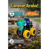 Dinozor Temalı Canavar Araba - 360 Derece Takla Atan Atalet Motorlu Monster Truck Oyuncak
