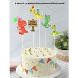 Dinozor Temalı Doğum Günü Pasta Süsü Doğum Günü Süsü