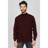 Dio Rise Erkek Desenli Yarım Balıkçı Kazak 650189280 Bordo - 2XL