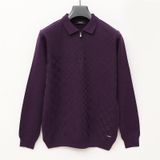 Dio Rise Erkek Şardonsuz Uzun Kol İnce Polo Yaka Sweatshirt - 189052 - Mürdüm Mürdüm