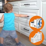 Diobaby 2 adet Çekmece veya Dolap Kapağı Kilitler Gizli Çocuk Kilidi (1 adet kilit)
