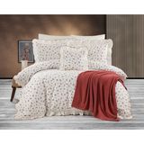 Dionisos 8 Parça %100 Pamuk Pikeli Nevresim takımı Çift Kişilik - Krem - Toprak - 200 x 220 cm