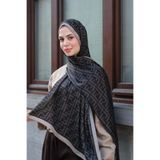 diorel F Desen İpek Vual Şal-Siyah