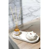 DioTe 50 ml Gold Lotus Mum ve Altlıklı Caramella Dolce Bambu Oda Kokusu