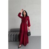 Dip Moda kadın atlas kumaş dantel detaylı elbise DPMS2517