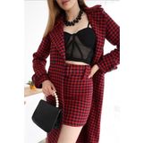 Dip Moda kadın İthal kaşe kumaş etek ve kaban ikili takım DPEMP2576