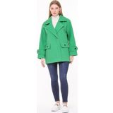 Dip Moda kadın kısa yün kaşe kaban DPPLTN04 - Benetton Yeşili