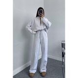 Dip Moda kadın şardonlu üç iplik eşofman takımı GTS018 - Gri Melanj
