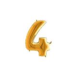 Dipak ''4'' Rakamı Folyo Balon 40 Cm (16 Inç) Gold 16" 4