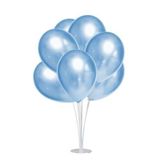 Dipak 7'li Balon Standı+7 Adet Metalik Balon Açık Mavi