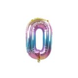 Dipak Gökkuşağı Rakam Folyo Balon (0) 34 Inç 76 Cm