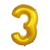 Dipak Gold ''3'' Rakamı Folyo Balon 40 Cm (16 Inç) Gold 16" 3