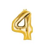 Dipak Gold Folyo Balon 40 Inç 100 Cm (4) Rakam