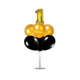 Dipak Gold/Siyah Renk 1 Yaş Balon 1 Adet Balon Standı
