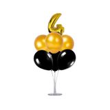 Dipak Gold/Siyah Renk 4 Yaş Balon 1 Adet Balon Standı