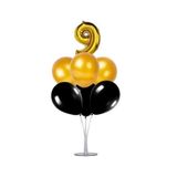 Dipak Gold/Siyah Renk 9 Yaş Balon + 1 Adet Balon Standı