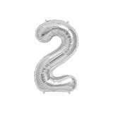 Dipak Gümüş Folyo Balon 34 Inç 76 Cm (2) Rakam