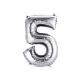 Dipak Gümüş''5'' Rakamı Folyo Balon 40 Cm (16 Inç) Gümüş 16"5