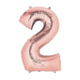 Dipak Rose Gold Folyo Rakam Balon (2) 34 Inç 76 Cm