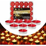 Dipak Yuvarlak Kırmızı Renk Tea Light Mum 30 Adet