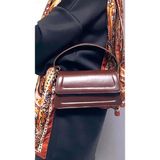 Diperla Hediyelik Destiny Model Baget Abiye ve Günlük Kullanıma Uygun Minimal Askılı Kadın Omuz Çantası - 00Kahverengi