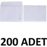 Diplomat 200 Adet Mektup Zarfı 11.4 x 16.2 cm 70 gr Kendinden Yapışkanlı, Silikonlu Beyaz