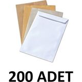 Diplomat 200 Adet Silikonlu 110 gr 24X32 cm Torba Zarf Beyaz