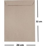 Diplomat 200 Adet Silikonlu 90 gr 24X32 cm Torba Zarf Kraft