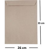 Diplomat 200 Adet Silikonlu 90 gr 26X35 cm Torba Zarf Kraft