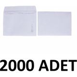 Diplomat 2000 Adet Mektup Zarfı 11.4 x 16.2 cm 70 gr Kendinden Yapışkanlı, Silikonlu Beyaz