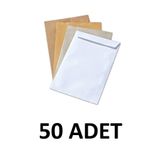 Diplomat 50 Adet Silikonlu 110 gr 24X32 cm Torba Zarf Beyaz