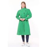 Dipmoda kadın midi oversize yün kaşe kaban DPPLTN03 - Benetton Yeşili