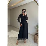Dipmoda Kadın şifon maxi boy elbise DPNM001