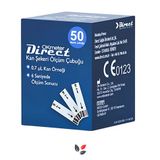 Direct Nexus Direct Okmeter Kan Şekeri Ölçüm Çubuğu 50 Adet