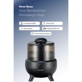 Direct Nexus Ultrasonik Buhar Makinesi Humudifier / Aromaterapi Cihazı Diffüzör 2 Litre 6 Kademeli - Siyah Renk