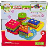 Direkstoktan Ahşap Oyuncak Geometrik Şekil Eşleştirme ve Dizme Oyuncağı / Creative Geometric Sorter