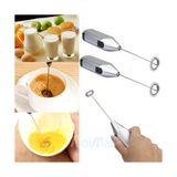 Direkstoktan Mini Pilli Portatif Karıştırıcı Mikser Cappuccino Mixer - Metalik Gri