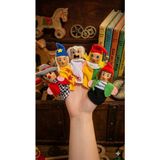 Direkstoktan Parmak Kukla Seti 5'li Set - Ahşap Başlıklı / Finger Puppet Set