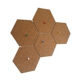 Direkt-Al Altıgen Yapışkanlı Mantar Levha 5'li 18,5x21,5 cm Doğal Renkli Elişi Kağıdı
