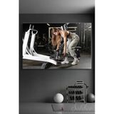 Direnç Antrenmanı İçin Fitness Makinesine Ağırlık Plakaları Yükleme Yatay Kanvas Tablo 4524