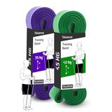 Direnç Bandı Kas Geliştirme Lastiği Fitness Pilates Cross Training Bant Yoga Push Up Barfiks Bandı (35 + 45 KG (MOR+YEŞİL))