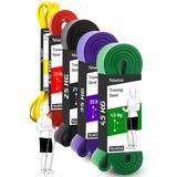 Direnç Bandı Kas Geliştirme Lastiği Fitness Pilates Cross Training Bant Yoga Push Up Barfiks Bandı (5+15+25+35+45 KG (SARI+KIRMIZI+SİYAH+MOR+YEŞİL))