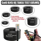 Dış 100 Metre Cat6 Dış Ortam Internet Kablosu Modem Pc Arası Bilgisayar 100Mt (Ce0)