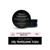 Diş Beyazlatma Tozu - Siyah Aktif Karbon Diş Tozu - Activated Teeth Whitening Powder - 40gr