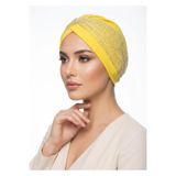 Dış Bone Tesettür Eşarp Abiye Bone Bohem Vintage Sarı XL/L