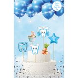 Diş Buğdayı Temalı Mavi Pasta Üstü Figür Set